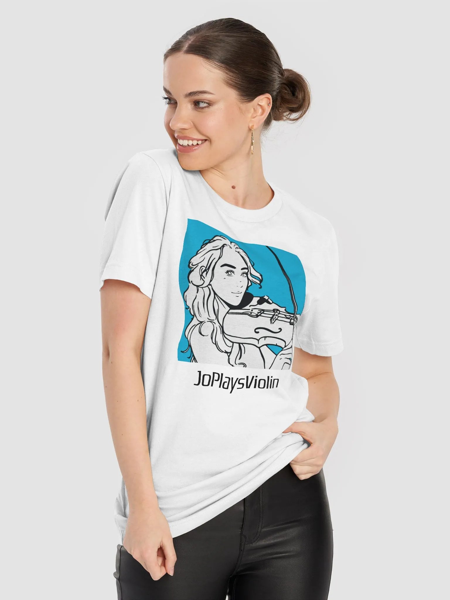 JoPlays Violin Shirt, Black Font product image (18)
