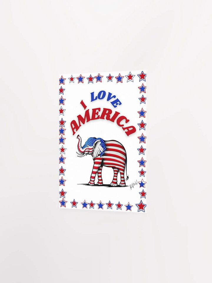 Enhanced matte paper poster, I LOVE AMERICA product image (2)