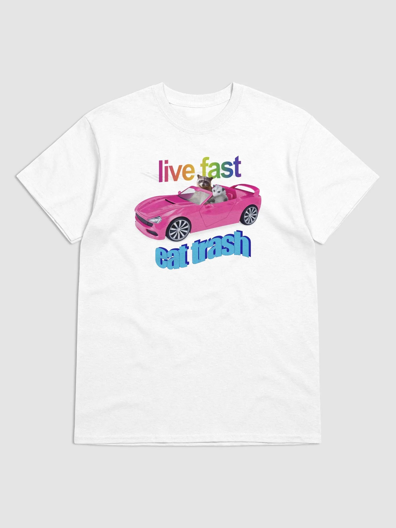 Live fast, eat trash possum & raccoon T-shirt product image (1)