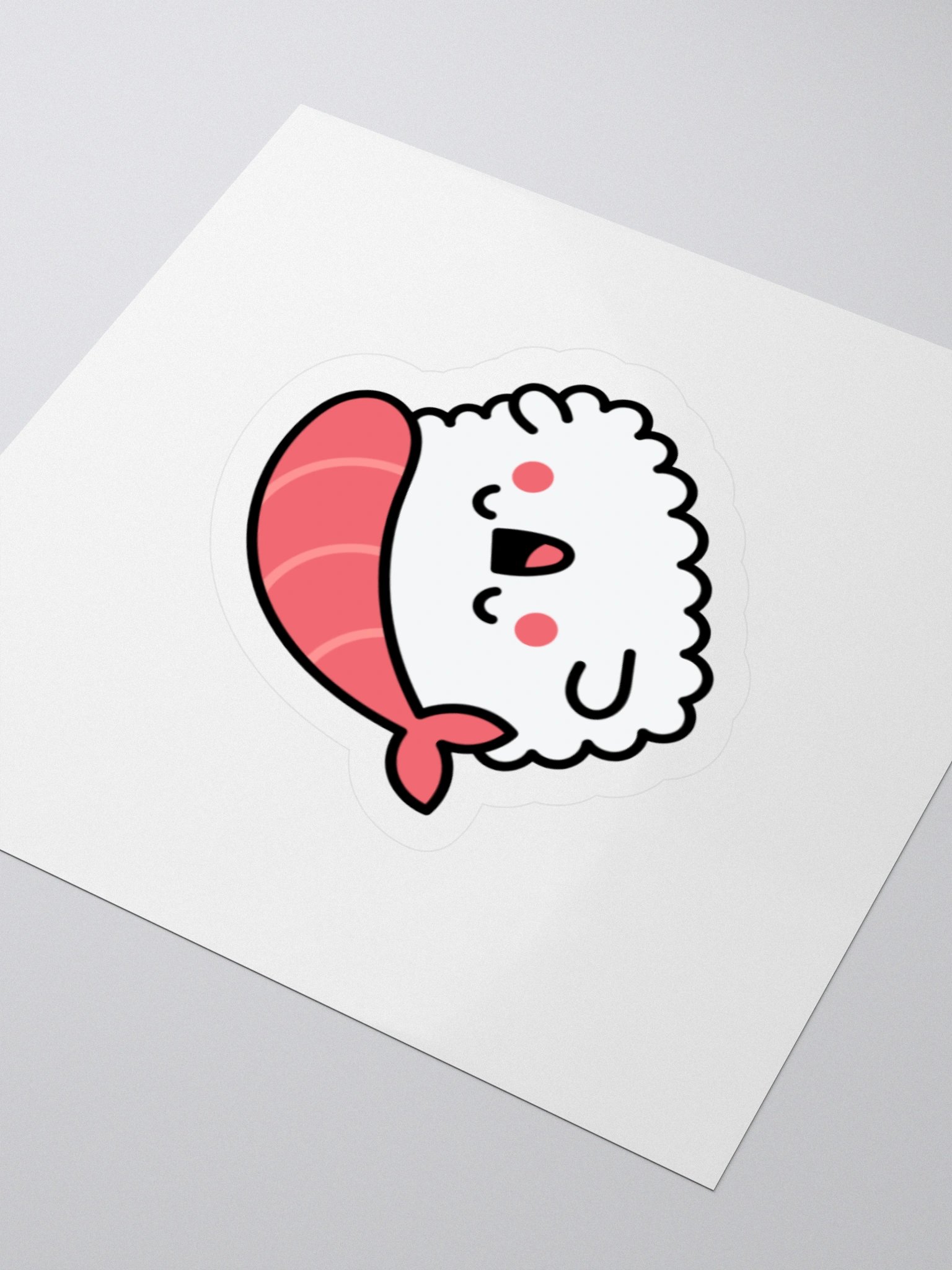 Kawaii Tuna Sashimi Sticker – Rice Ball with Tuna Hat product image (3)