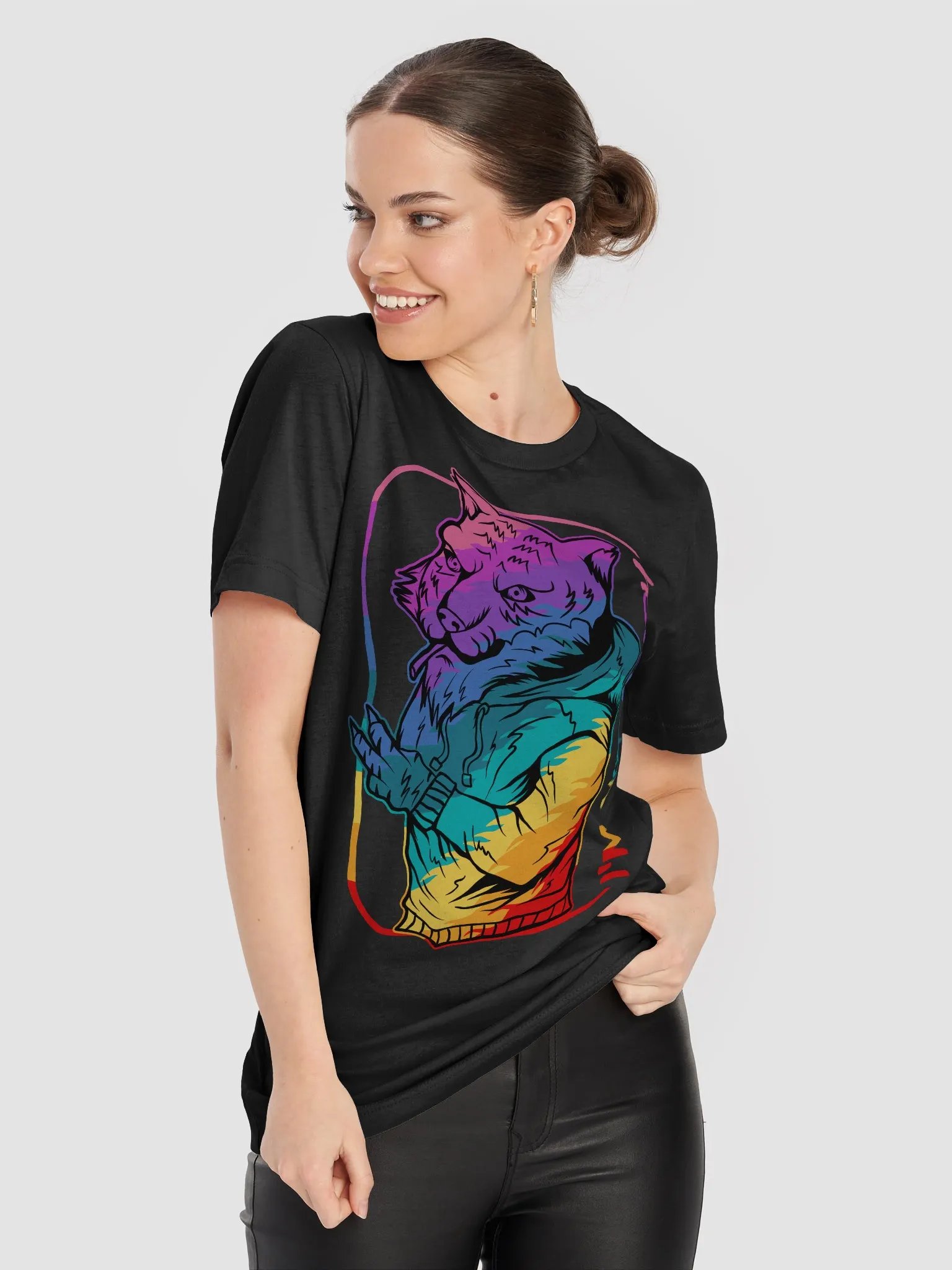 Neon Wolf Street Style T-Shirt product image (3)