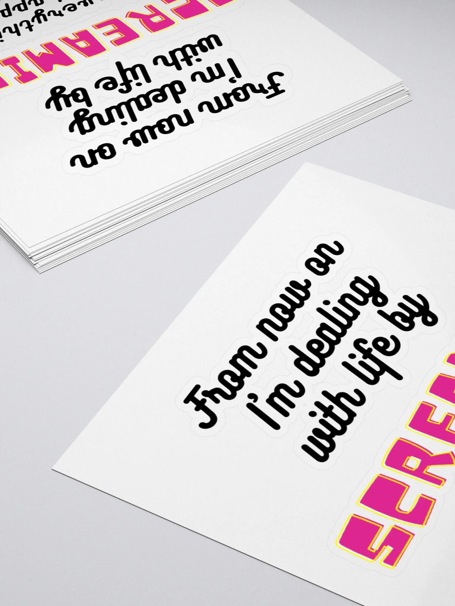 Screaming Text Sticker Without Cockatoo product image (4)