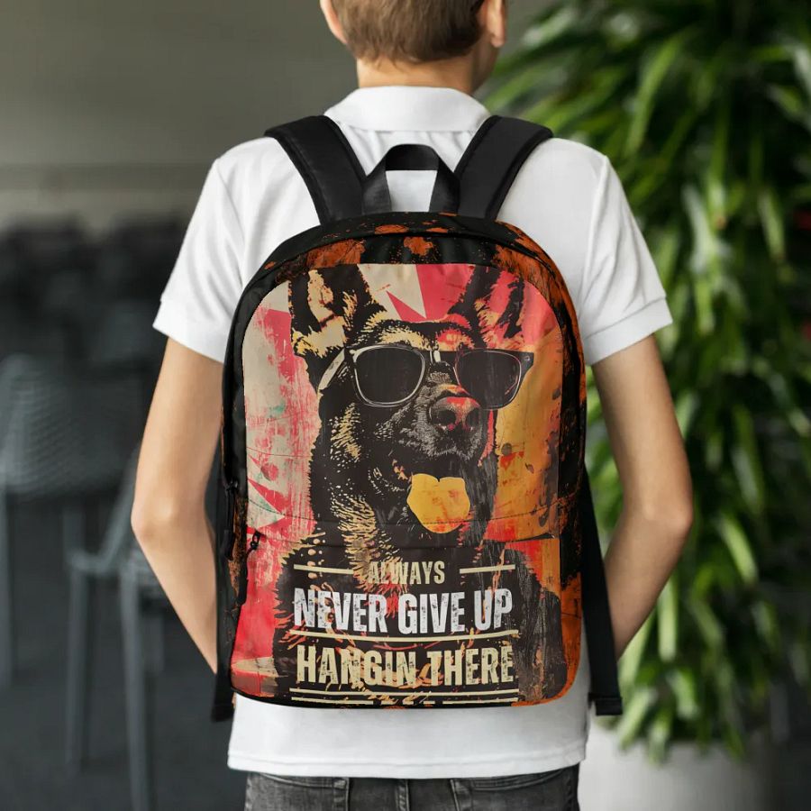 Hangin There German Shephed All-Over Print Backpack product image (4)