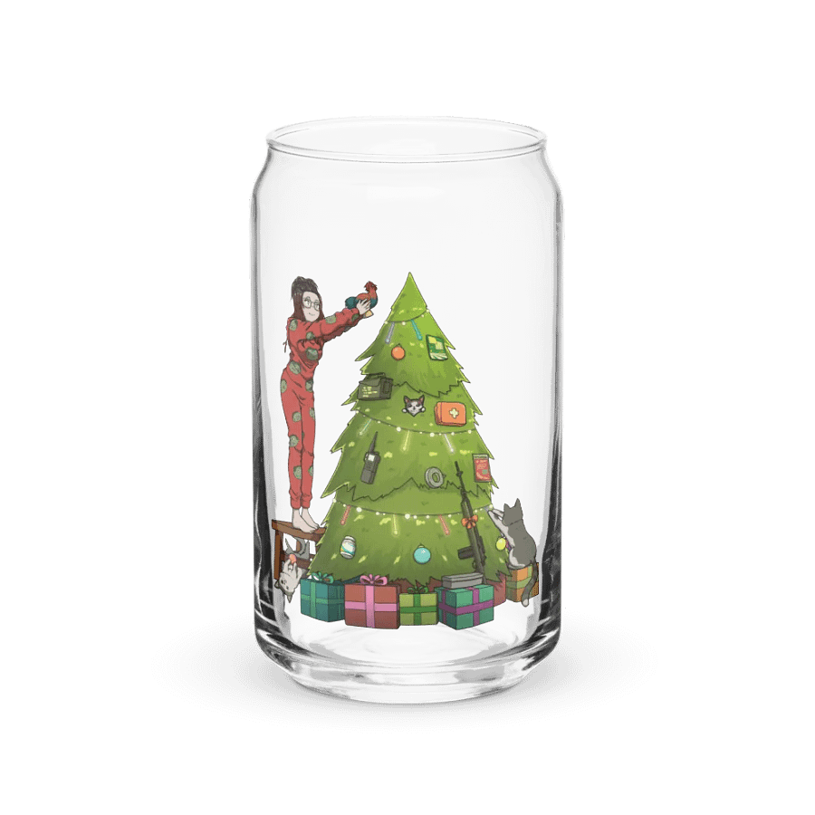 Christmas Edition Can shaped glass product image (1)