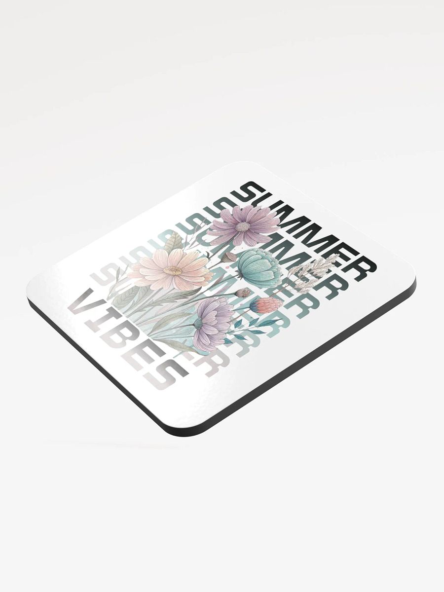 Summer Vibes Boho Flowers Blooms Glossed Coaster product image (4)
