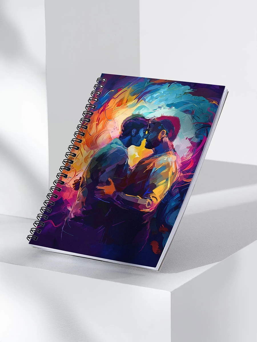 Two Men – Colorful Embrace Gay Spiral Notebook product image (3)