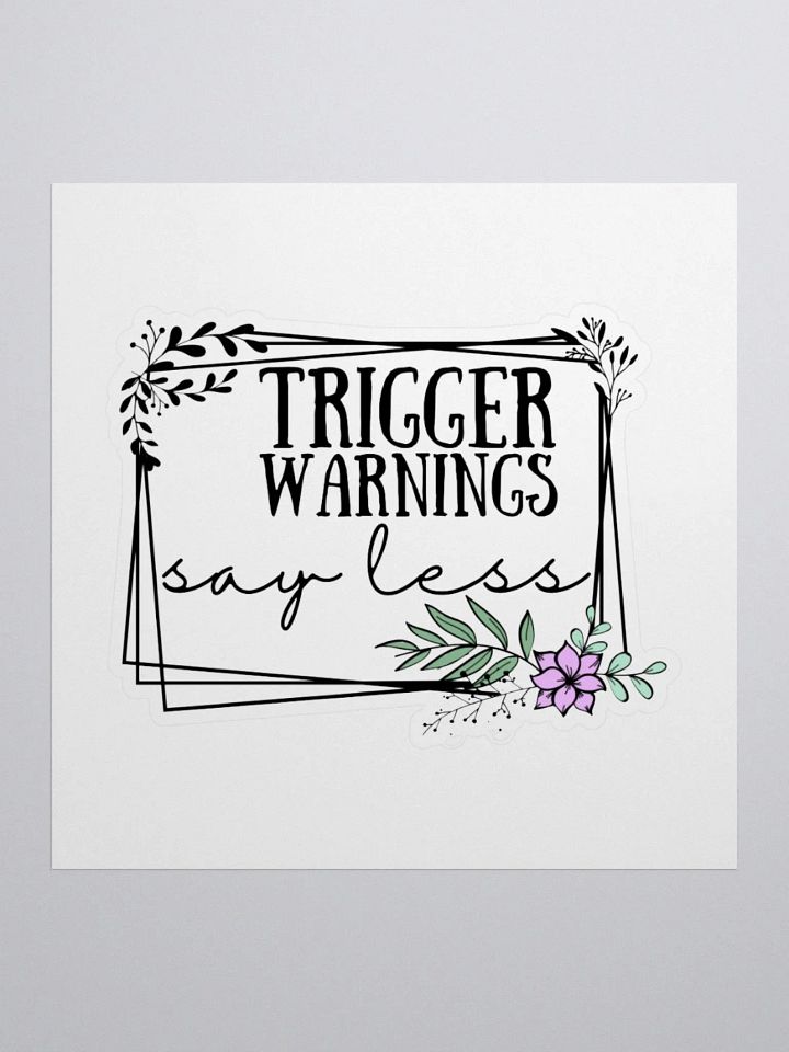 Trigger Warnings Sticker product image (1)