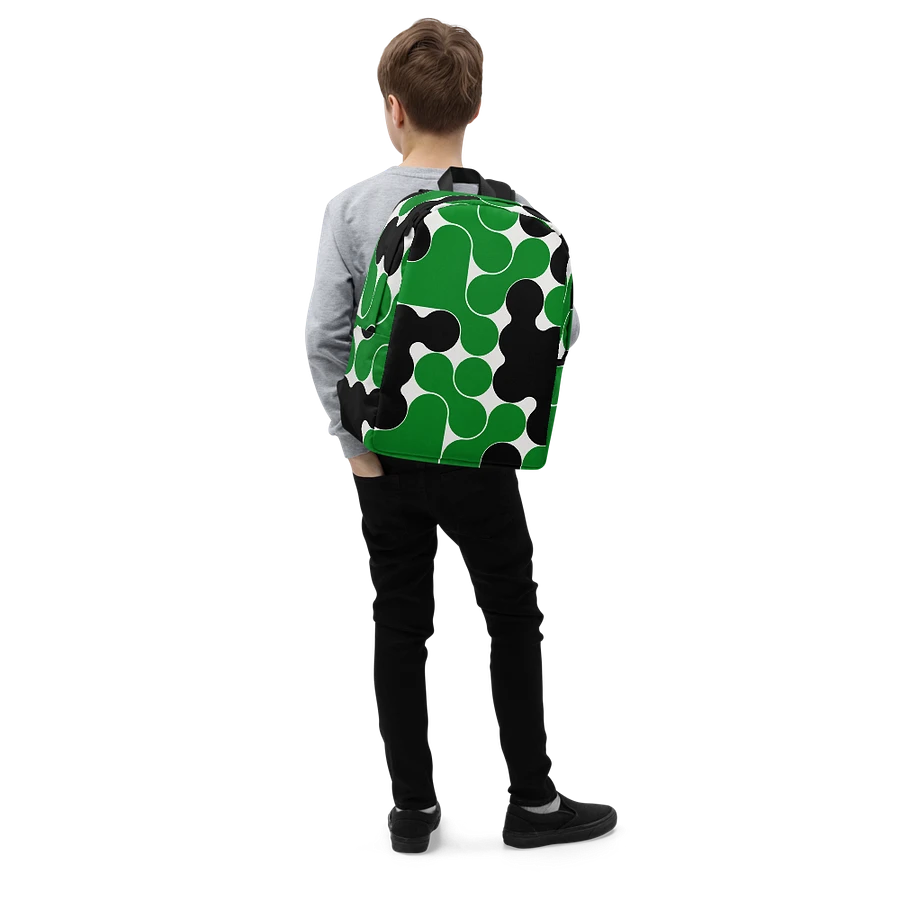 Green & Black Circles All-Over Print Minimalist Backpack product image (6)