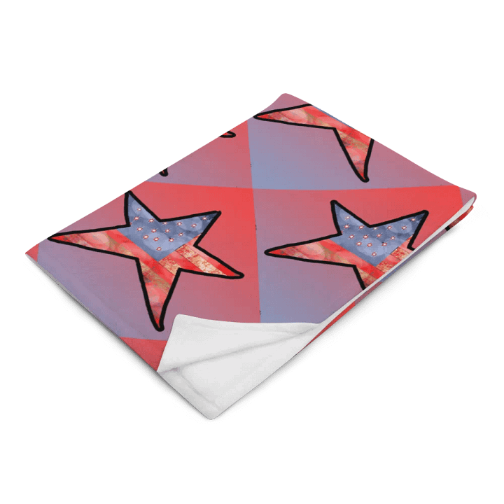 American Flag Star Pattern Throw Blanket product image (14)