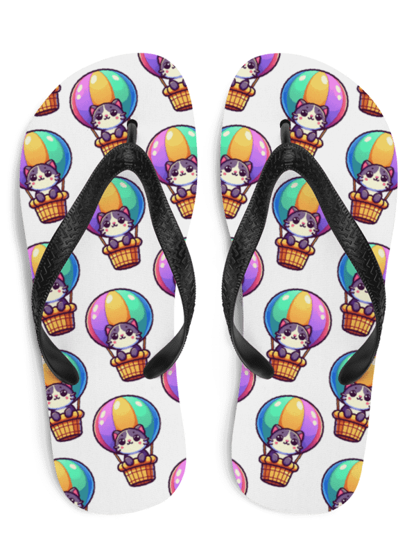 Hot Air Balloon Cats Flip Flops product image (1)