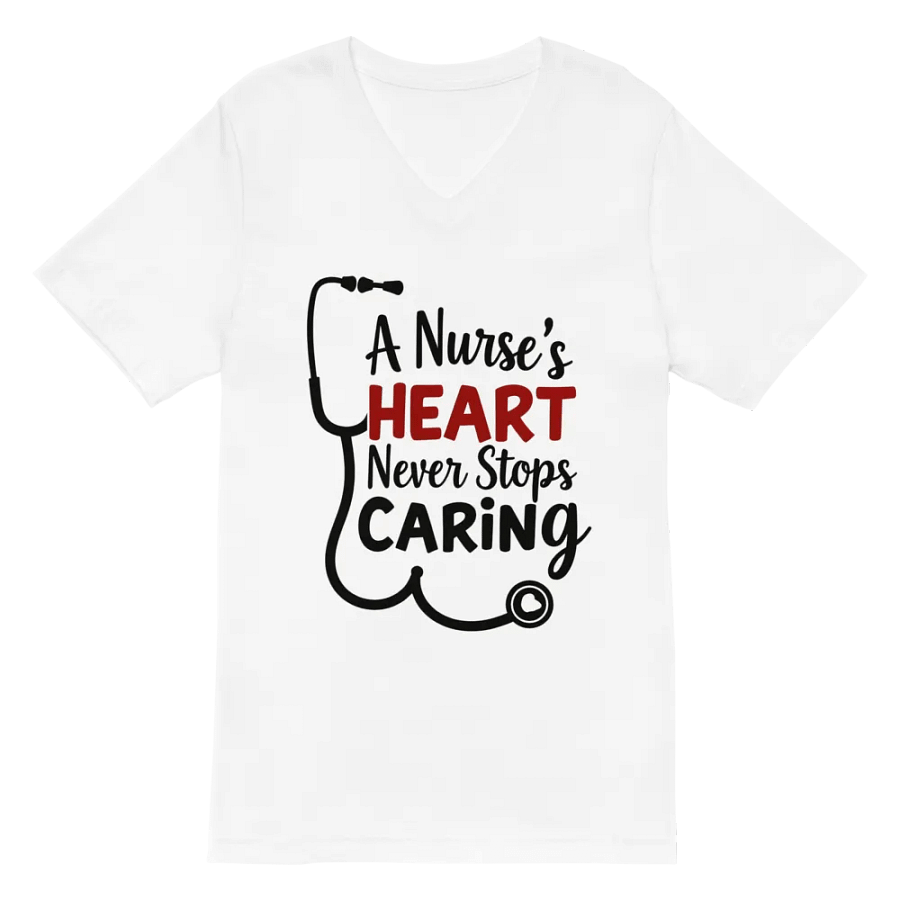 Nurse's Heart V-Neck Tee product image (2)