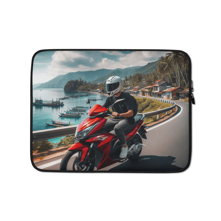 Coastal Commute Laptop Sleeve | AI Design product image (1)