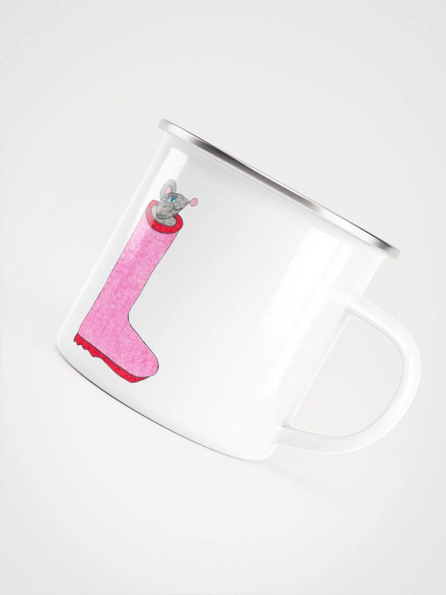 Rain boot mouse enamel mug product image (4)