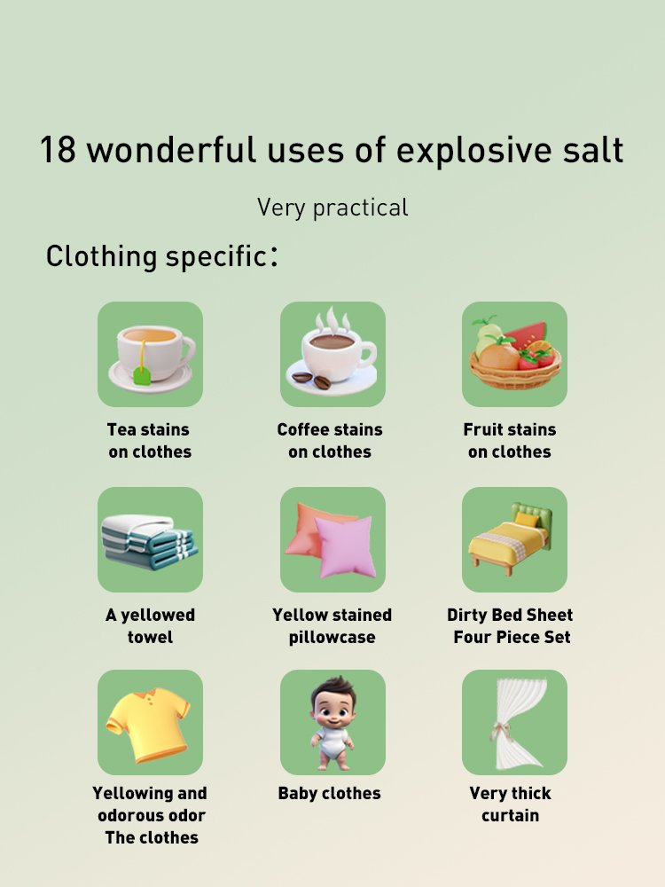 lerunkey Active Oxygen Cleaner Explosive Salt Brightening White Clothes Revitalizing Colored Clothes 600g product image (5)