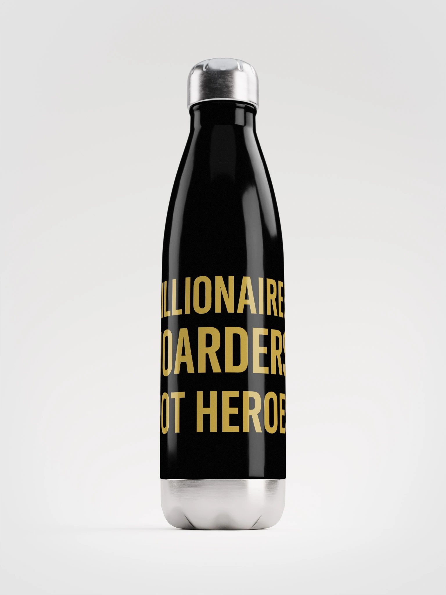 Billionaires Not Heroes Stainless Steel Water Bottle product image (1)