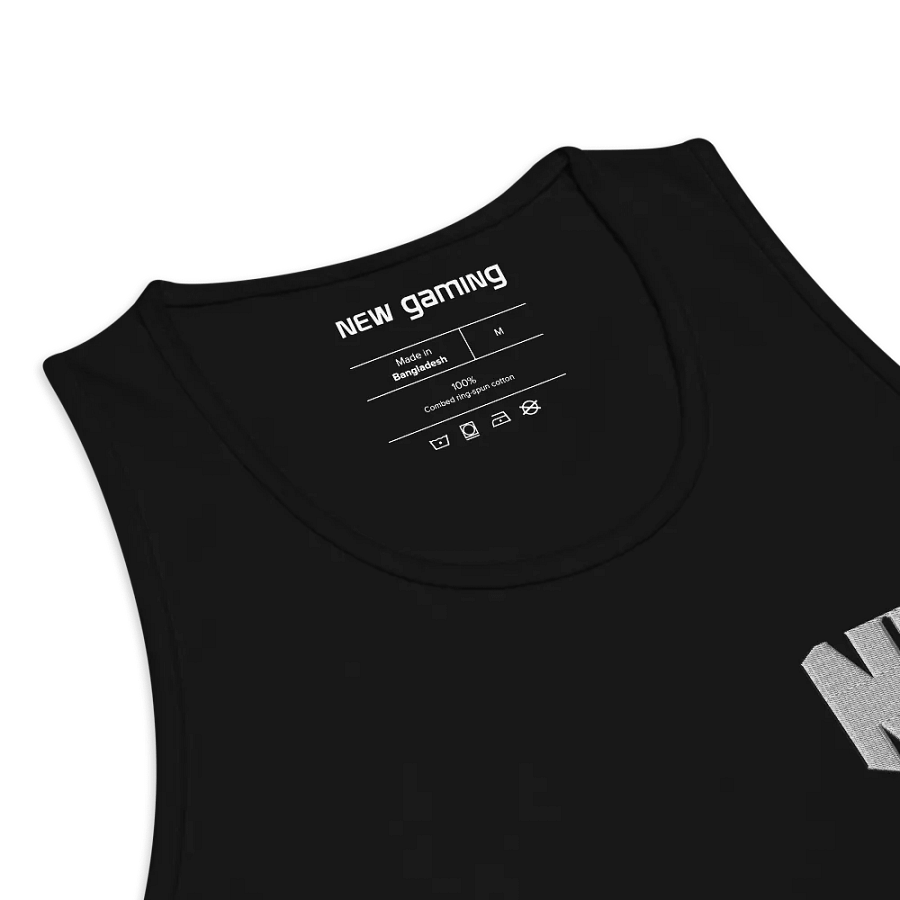 N.E.W. Gaming Muscle Tank - White Logo (Embroidered) product image (2)