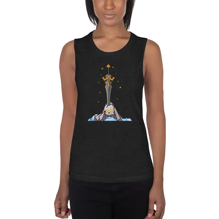 Sword in the Skull - Argent Variation - Women's Style Muscle Tank product image (1)