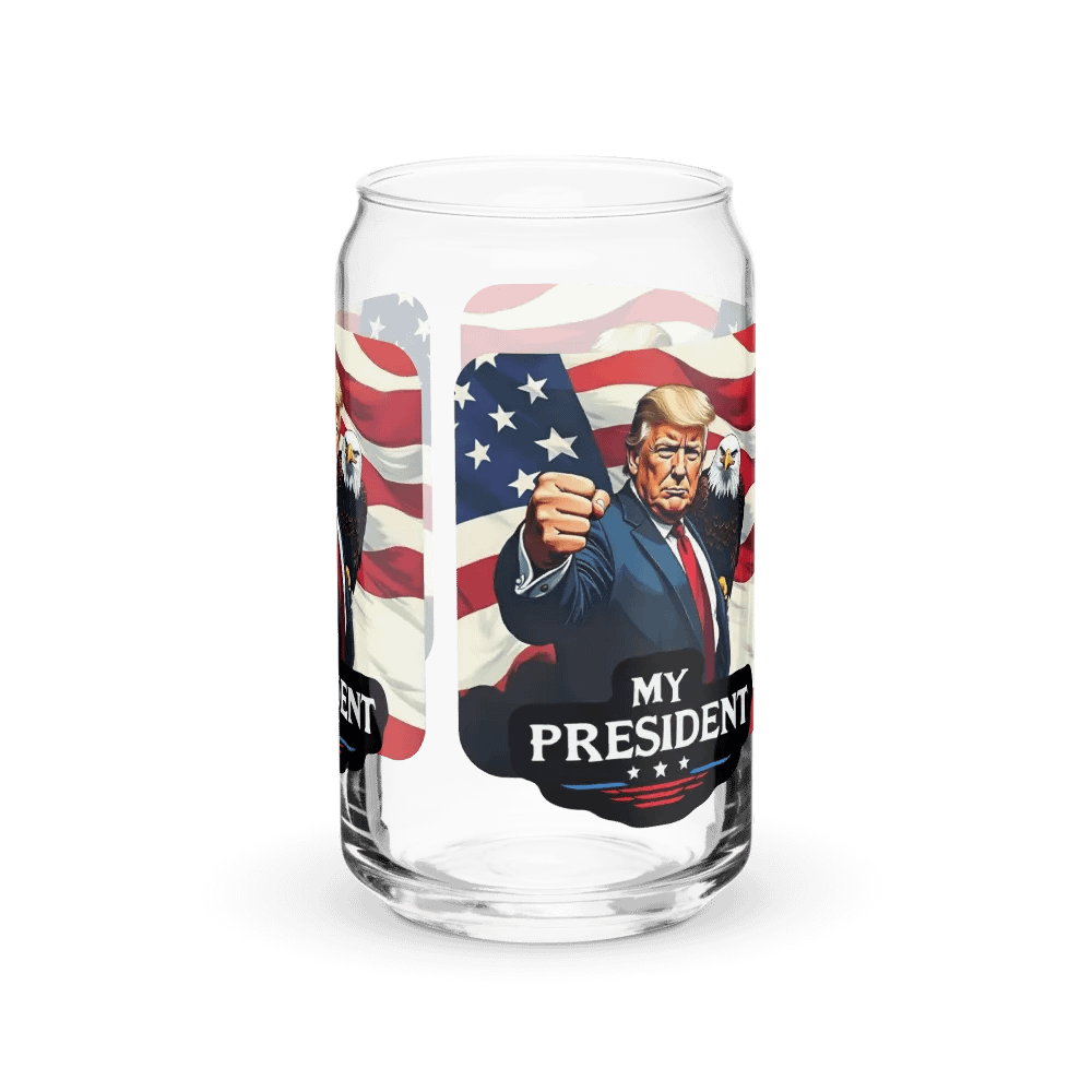 Can-Shaped Glass: Trump, My President, with Eagle product image (7)