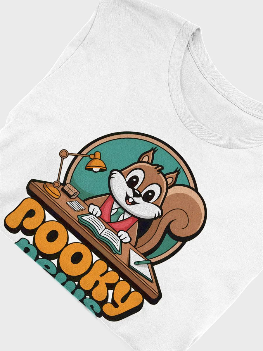 Super Soft and Flattering Tee: Pooky News, retro, desk, greens and neutrals product image (5)