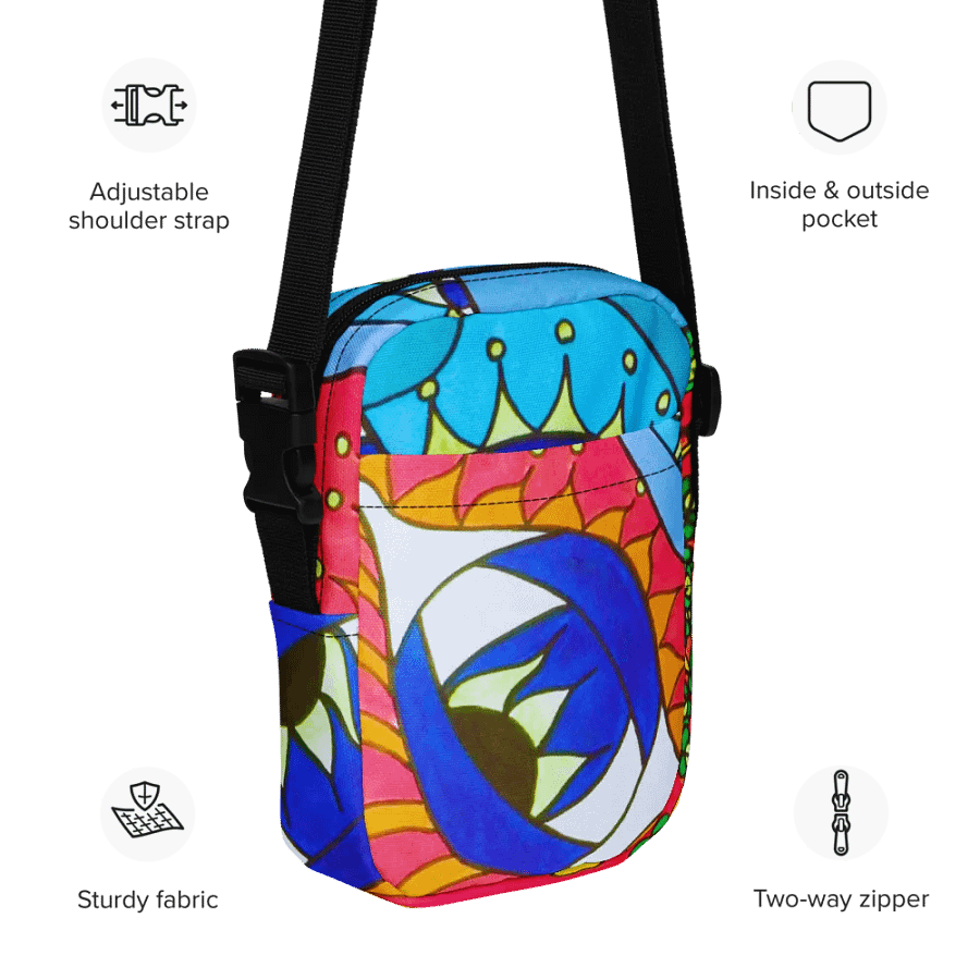 Psychedelic Dreamscape Crossbody Bag product image (9)