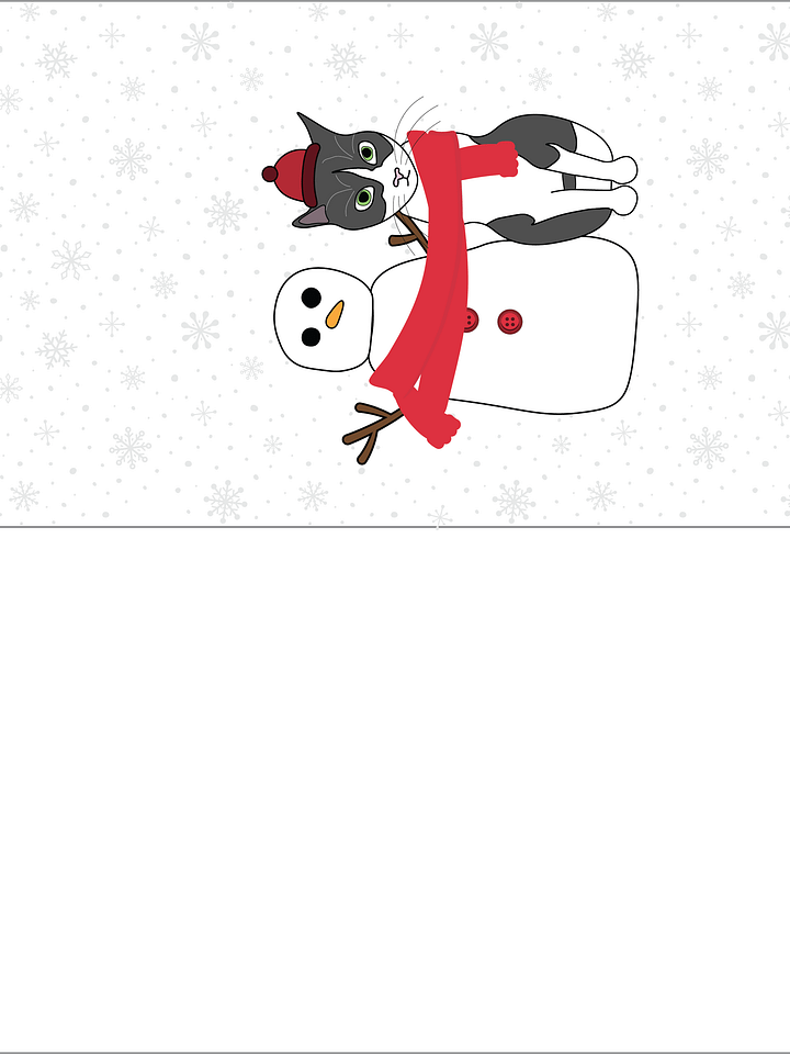 "Snowman" digital download greeting card product image (2)