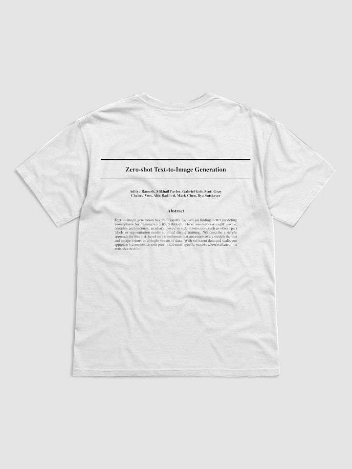 Zero-shot Text-to-Image Generation T-Shirt product image (9)