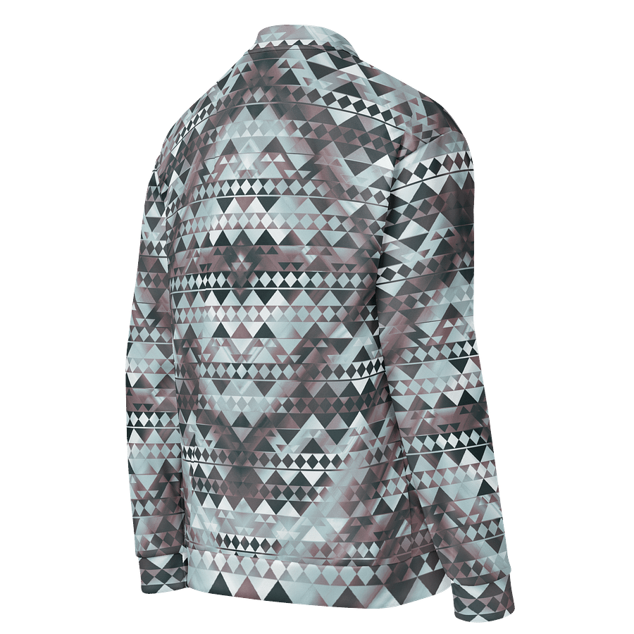 Blue Brown Tribal Bomber Jacket product image (4)