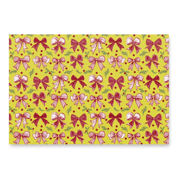 Vintage Coquette Christmas Bows Wrapping Paper product image (1)