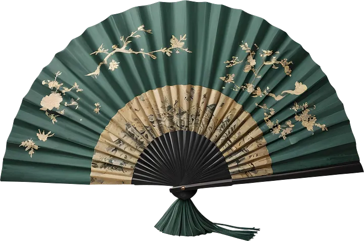 Chinese Art – Fan for Lunar New Year and Lantern Festival Decor PNG product image (1)