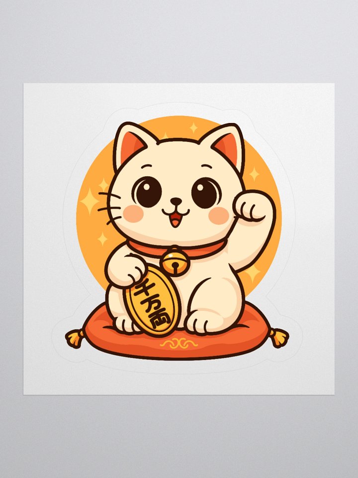 Lucky Cat Kiss-Cut Sticker product image (1)