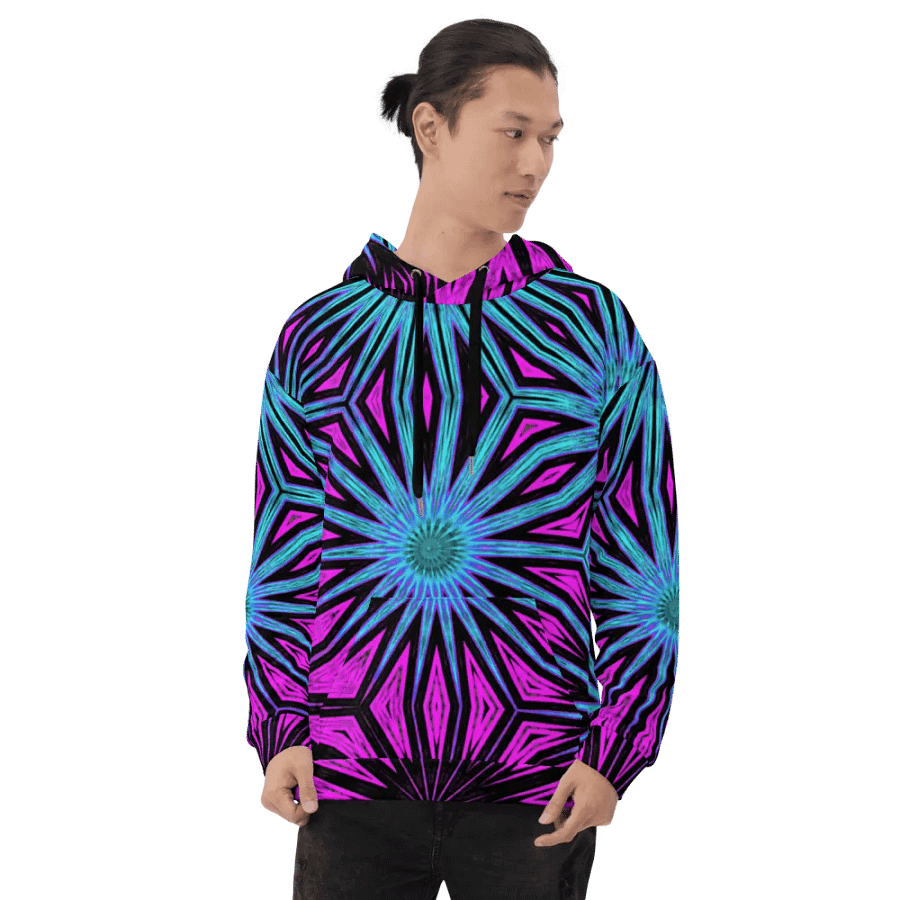 Abstract Modern Colourful Circles Unisex Pull Over Hoodie product image (9)