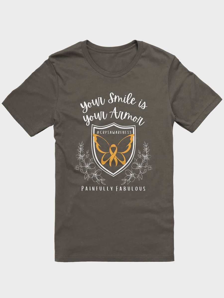 Your Smile is Your Armor CRPS Awareness T-Shirt (White Print) product image (1)