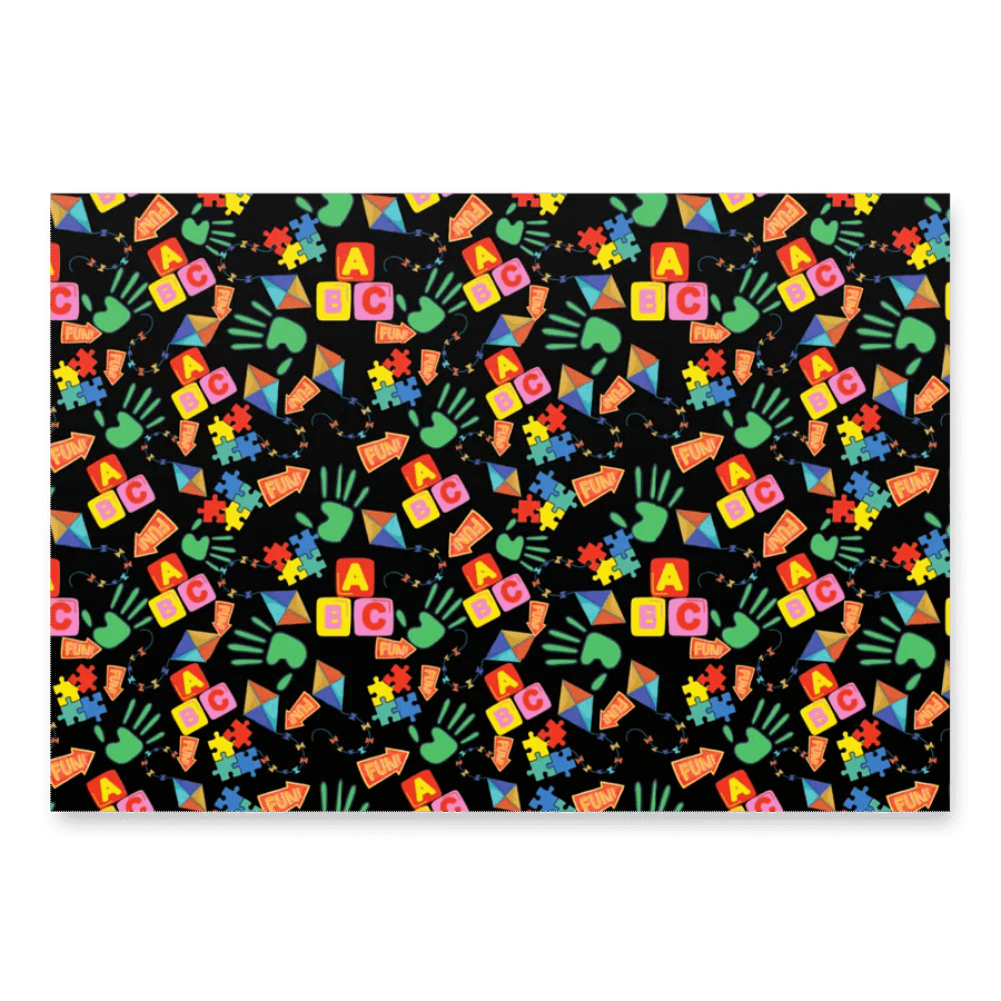 Puzzle Pieces Playful Wrapping Paper Set product image (4)