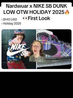 Who’s copping the Nardwuar SBS👀🔥Holiday 2025✅✅ . #sneakers #nikesb #sbdunks #sbdunklow #upcomingsneakers #sneakerleaks #foryoh #nardwuar 