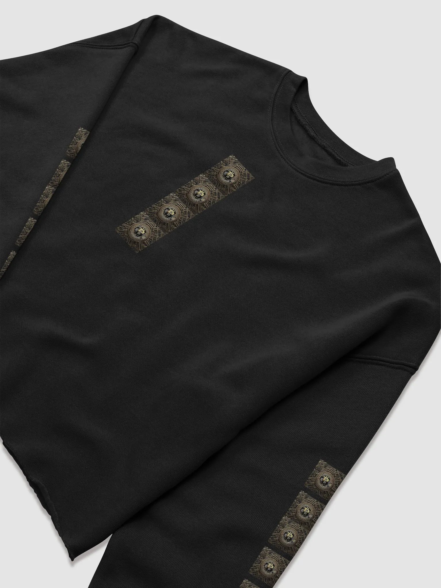 BTC fleece Crop Sweatshirt black 1 product image (5)