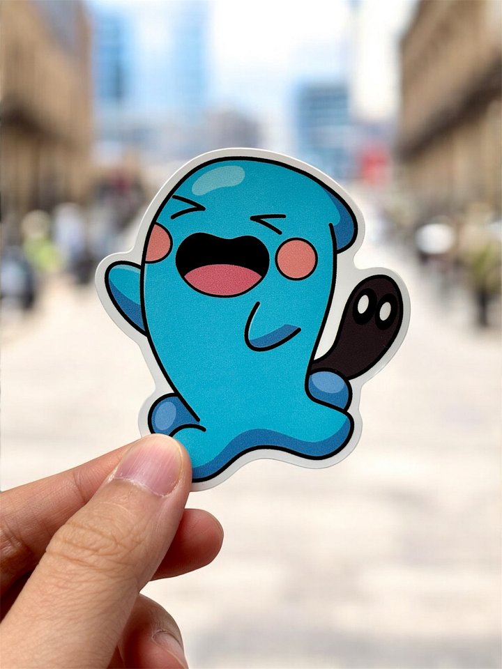 Wobbuffet Pokébean Waterproof Vinyl Stickers product image (1)