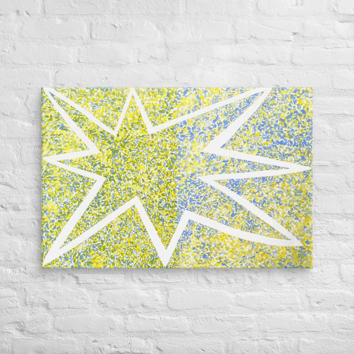 Yellow on Blue Blue on Yellow (2008) on canvas (24" x 36") product image (2)