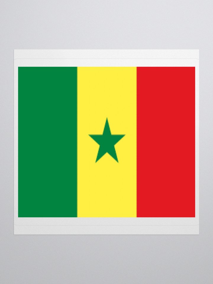 Senegal Flag Sticker - Durable Vinyl for Indoor Use - Multiple Sizes Available product image (1)