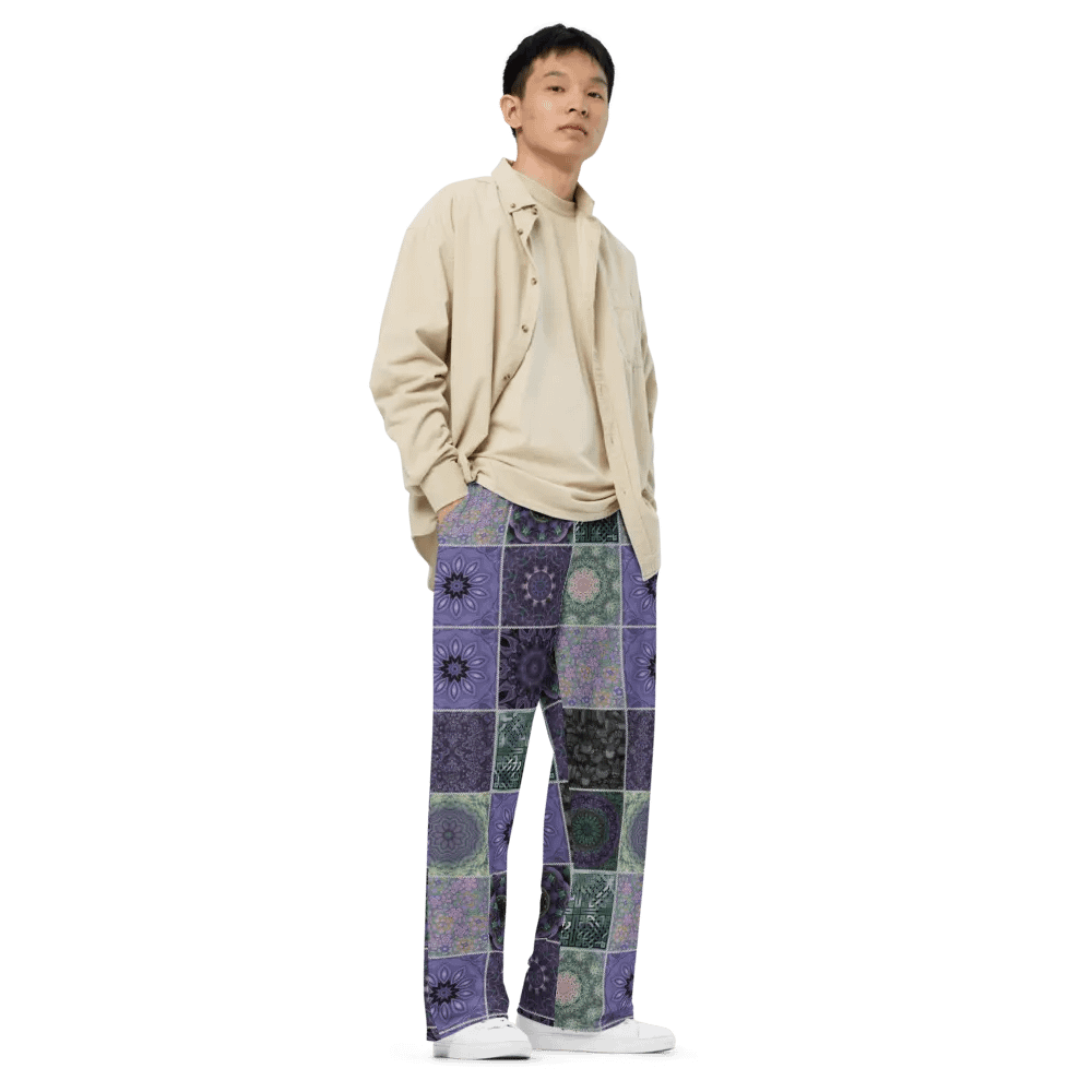 Lavender Crazy Quilt Wideleg Pants product image (3)