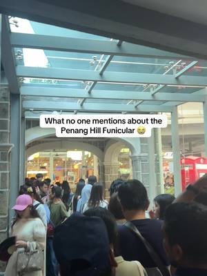 I swear I spent more time in the queue than I did at the top of the hill 😭😭 Pro tip: skip the regular line and take the express, or go on non-holiday days! #penang #penanghill #georgetown #malaysia #funicular 