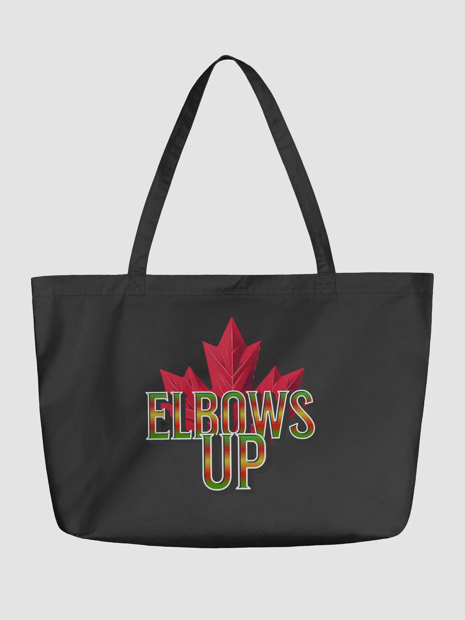 Elbows Up Maple Leaf Gradient Vibrant Tote Bag product image (2)
