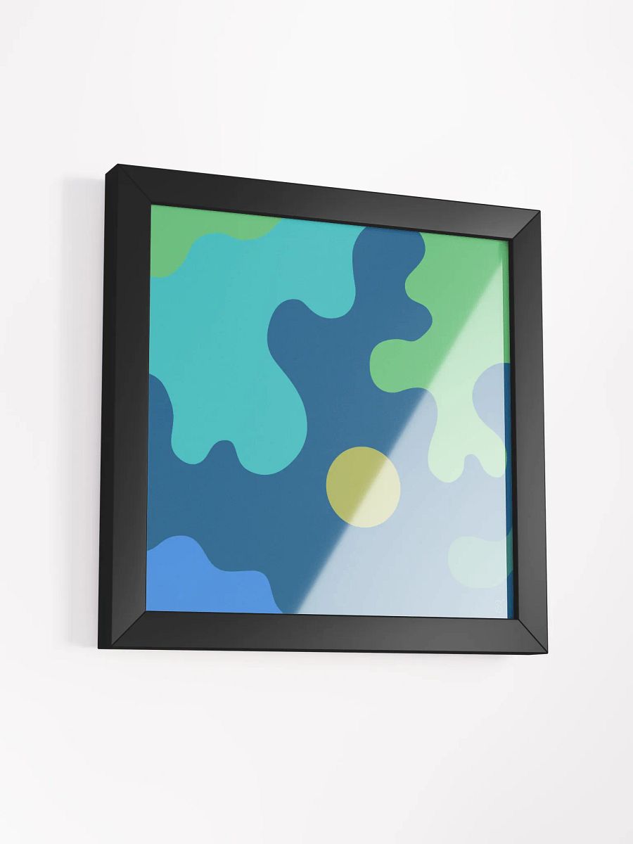 Abstract Wavy Landscape Framed Poster - Abstract Composition No. 8 product image (37)