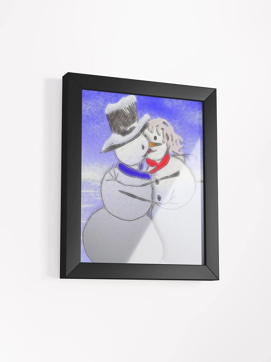 Kissing Snow Couple Framed Poster product image (35)