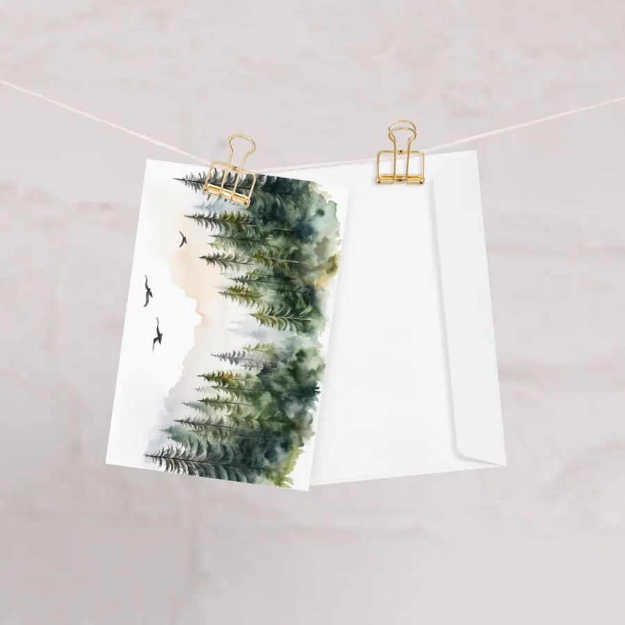 All-Occasion Greeting Card: Three Crows in Flight product image (10)
