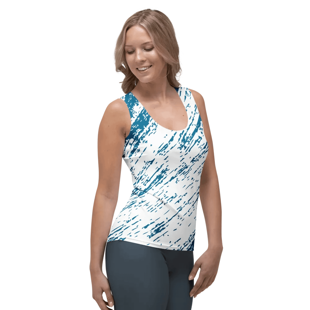 Dynamic Blue Brush Strokes Women's Tank Top product image (4)