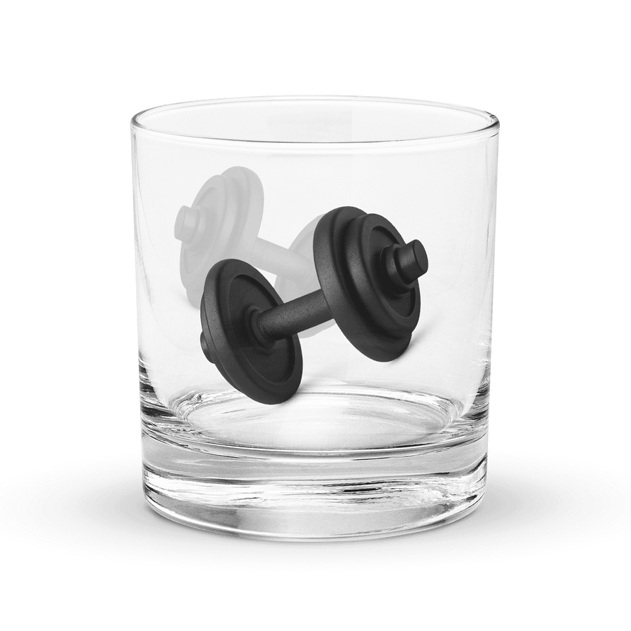 Iron Grip Dumbbell on the Rocks Glass product image (1)