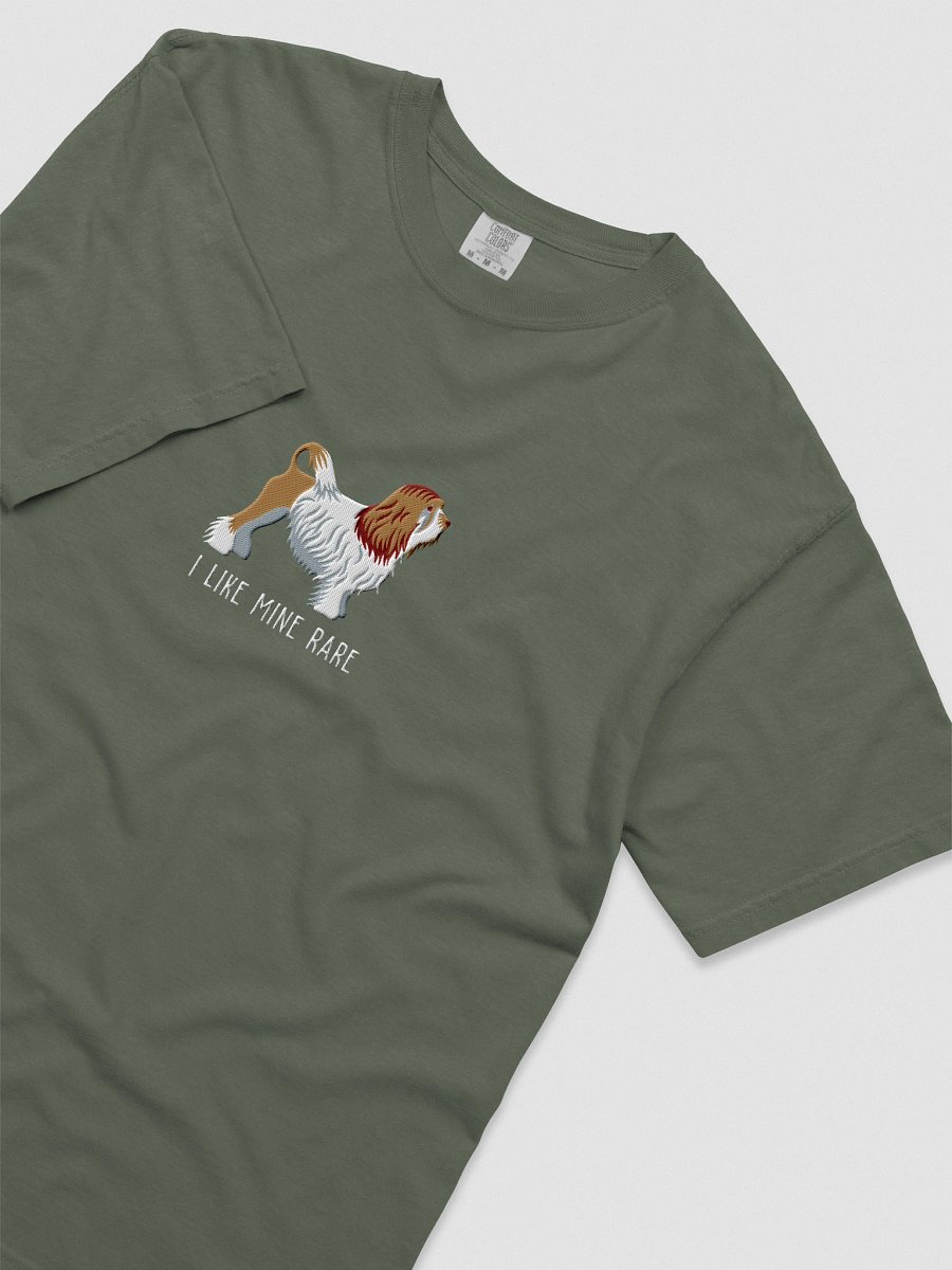 I Like Mine Rare T-Shirt(Embroidered) of a Lowchen(Brown & White) product image (35)