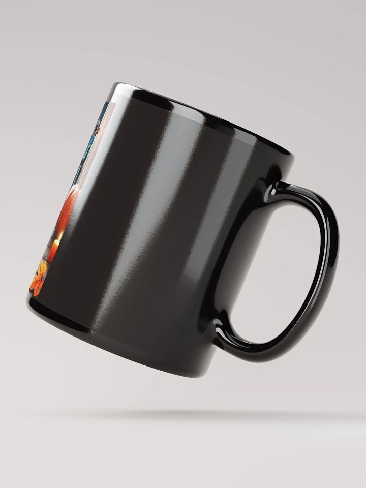 Black Glossy Mug featuring a Cute Cat product image (2)