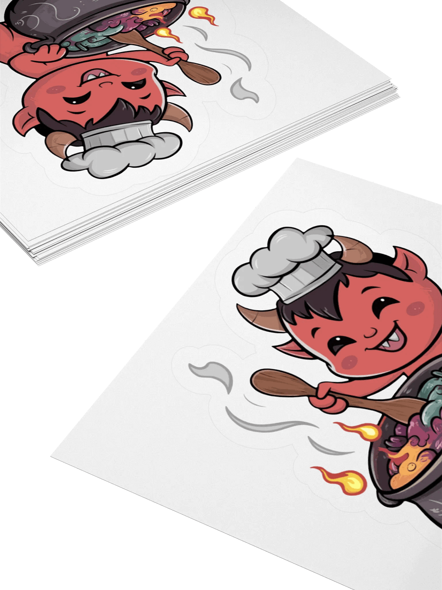 I Like To Stir The Pot Happy Devil Vinyl Sticker product image (10)