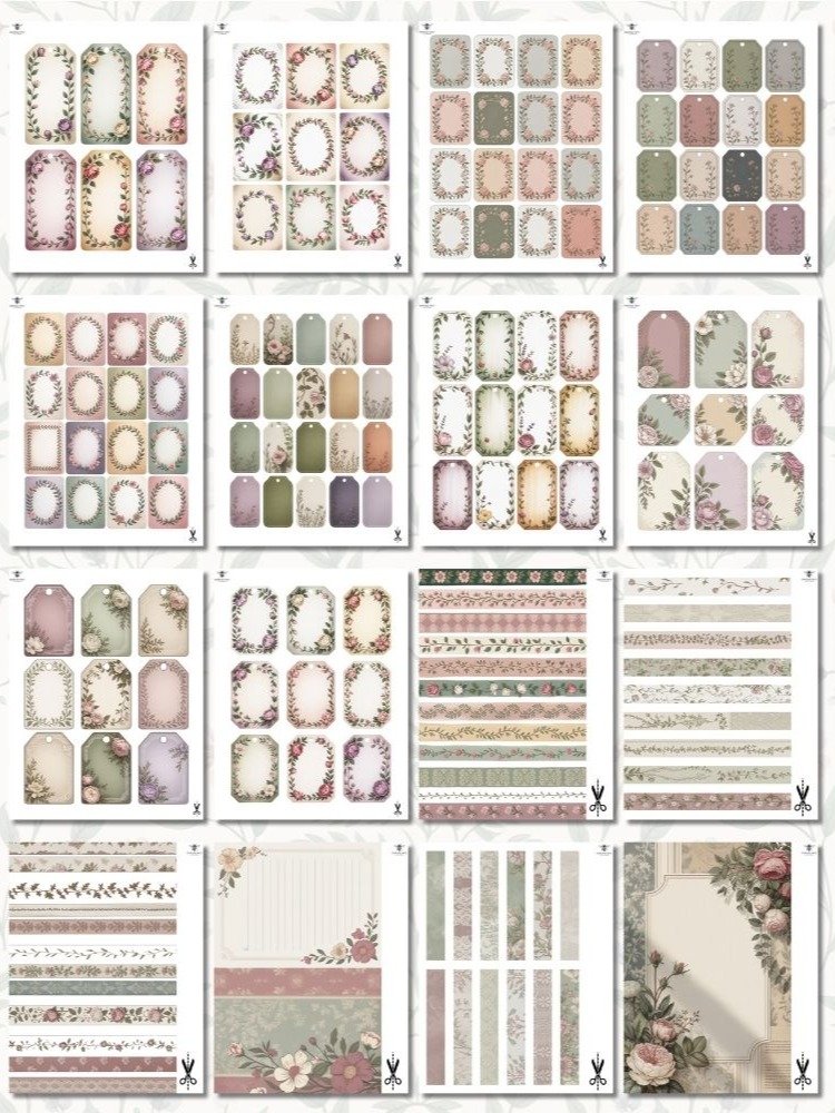 Anne Elliot – Quiet Romance Printable Journal Kit | Scrabooking Junk Journaling Shabbychic product image (3)